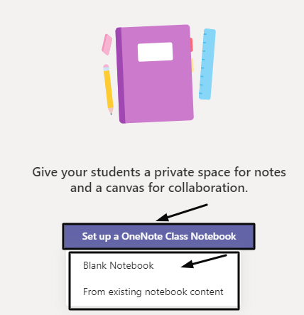 onenote class notebook canvas